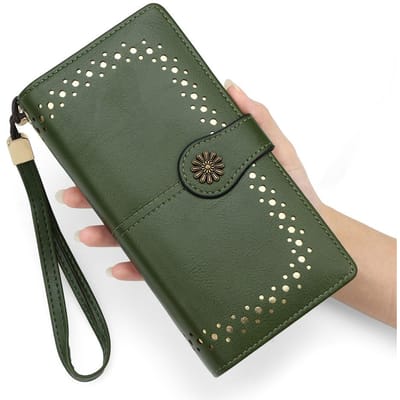 Damesportemonnee Clutch Leer Vrouwen Lange Portemonnee Vrouwen Rits Portemonnee Riem Geldtas