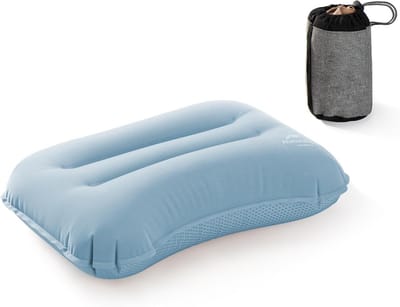 Zelfopblazend campingkussen – lichtgewicht, compact en comfortabel – inclusief draagtas
