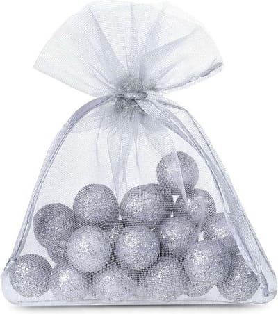 Organza Zakjes 7 x 9 cm | 50 stuk | Zilver | Cadeauzakjes Geschenkzakjes Cadeau Verpakking Geurzakjes Snoepzakjes Bruiloft decoratie