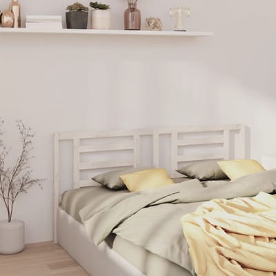 vidaXL - Hoofdbord - 206x4x100 - cm - massief - grenenhout - wit