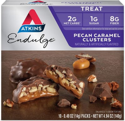Atkins | Endulge | Pecan Caramel Clusters | 10 x 14g