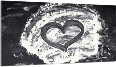 TMK ArtDeko - Glazen Fornuisbeschermplaat - 90x52 cm - Hartmotief - Gehard Glas