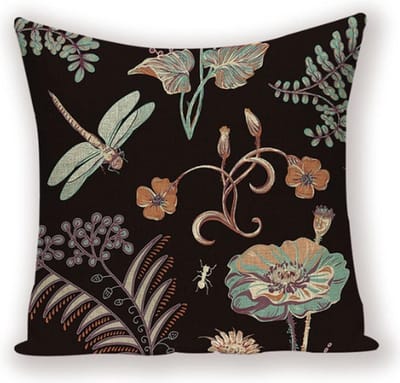 | Kussens | Kussenhoes Plants And Dragonflies| 45 x 45 | Sierkussenhoes