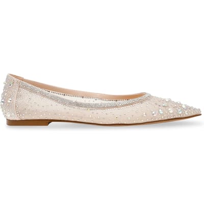 Steve Madden Charise Flat Shoes Champ Satn Maat: 37 | Ballerina's Outlet | Dames | Beige