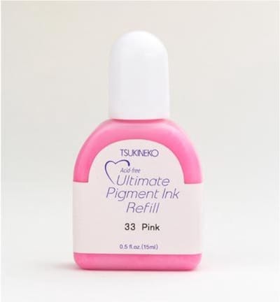 RV-033 - re-inker versacolor zuurvrije stempelinkt - no. 3 pink - fel roze - navul - 1 flesje navulling - 15ml