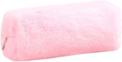 Schattige Fluffy Pennenzak in 5 Kleuren - Cosmetica Tas, Make-up Pouch en Pennenhouder met Rits in Khaki, Grijs, Donkerroze, Lichtroze en Zwart