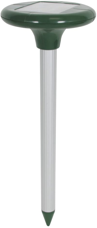 Perel mollenverdrijver - ultrasoon geluid - zonne-energie, ± 800 m²