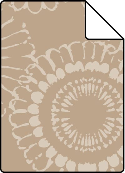 Proefstaal ESTAhome behang bloemen donker beige - 26.5 x 21 cm - 139823-S
