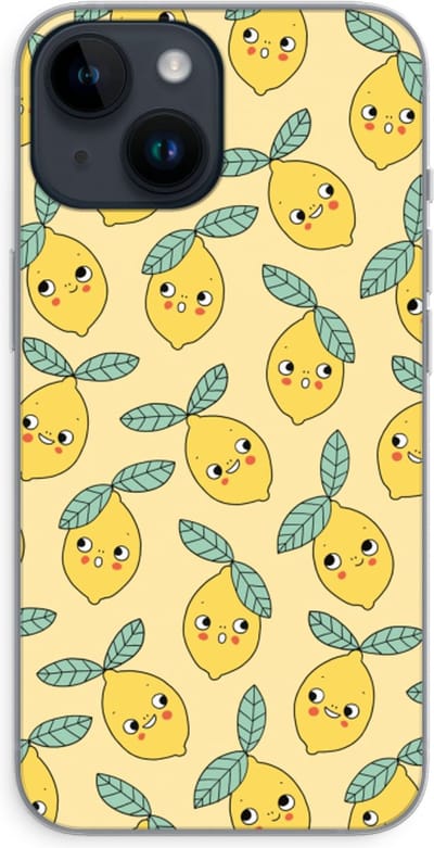 Case Company® - Hoesje geschikt voor iPhone 14 hoesje - Citroenen - Soft Cover Telefoonhoesje - Bescherming aan alle Kanten en Schermrand