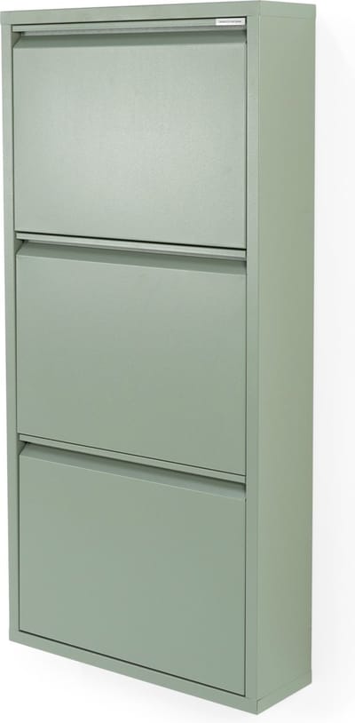 Spinder Design schoenenkast Billy 3 - Dusty Green - 6 paar schoenen - Staal