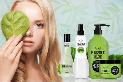 Redist - Keratine Haarverzorging Set 4-delige  - Keratin Shampoo 1000 ML-Keratin Haarverzorgingsmasker 500 ML-Keratin Haarolie 100 ML-keratin 2-fasen Haarconditioner 400 ML