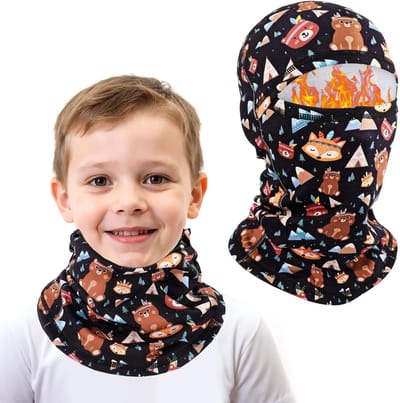 Multifunctionele Kinderen Balaclava - Winddicht Fleece Ski Masker met Nekwarmer voor Buitenactiviteiten, Fietsen en Wintersport voor Jongens en Meisjes 4-10 Jaar