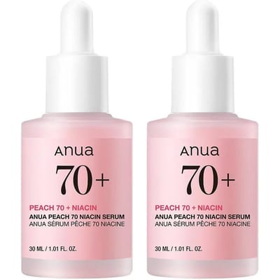 ANUA Perzik 70 Niacinamide Serum Verhelderend & Glow Verzorging 30ml x2 Set white