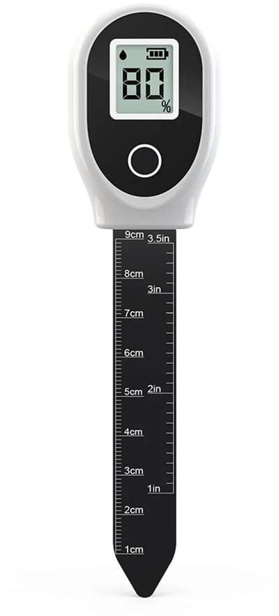 WiseGoods Premium Bodemvochtmeter Voor Planten - Digitale Watermeter Voor Binnen & Buiten - Overzichtelijk Display - Meter Zwart