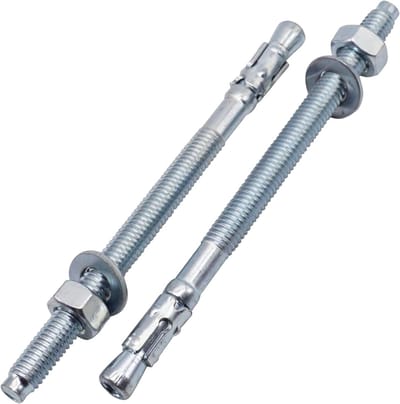 Verzinkte wigankers M8 x 120 mm - 4 stuks metalen pluggen voor ankerbeveiliging