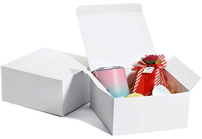 Kraftpapier geschenkdozen 20 x 20 x 10 cm - Set van 25 - Perfect voor knutselen, cupcakes en bruiloften