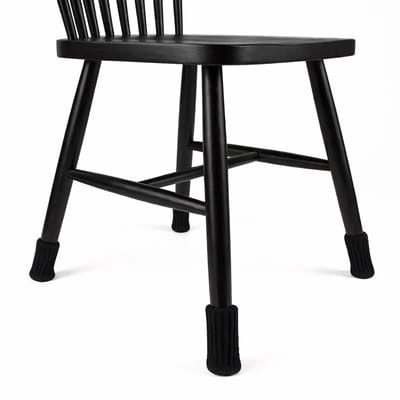 BOECK - Stoelpoot Sokken Zwart - 4 stuks – Stoelpoot Beschermers met Vilt – Vloerbeschermers Stoelen – Anti Kras & Geluiddempend – Stoeldoppen / Stoelpootdoppen voor Houten, PVC en Laminaatvloeren