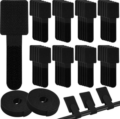NTH products- Kabelriem - 40pcs - Klittenband - Kabelbinders - Kabelorganiser - Herbruikbaar - Sterke bevestiging - Kabelbinder