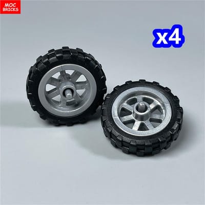 MOC Stenen Motorfiets Wielen Band 50861 50862 21mm City Bouwstenen Kinderspeelgoed Verjaardag Kind Kerstcadeaus gray