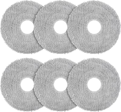 Reinigingsdoekjes Robotstofzuiger - Mop Pads - Vloeren Schoonmaken - Wasbaar en Herbruikbaar - 6 stuks - Grijs
