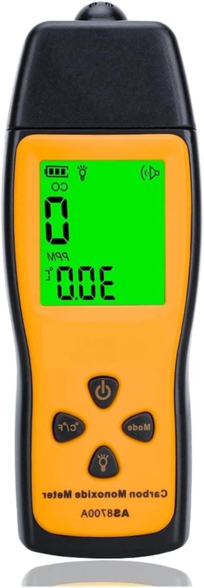 Koolmonoxidemelder - CO meter - Veiligheid controleren - Hoge precisie meting - 1000ppm bereik - Oranje zwart