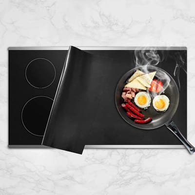 Grote siliconen inductiekookplaat-beschermmat met magnetische werking - krasbescherming voor keukenwerkblad