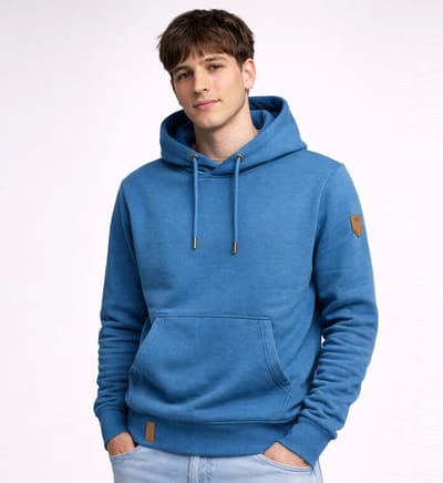Lizzard Sports Heren Hoodie Blauw – Maat S – Comfortabele Pasvorm Essential Hoodie – Casual Basic Sweater met Capuchon