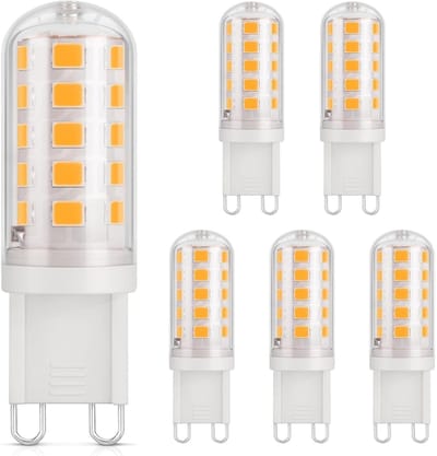 EXCITAT LED-lamp - Warm wit 3000K - 3W - G9-lamp - Flikkervrij - Niet dimbaar - Spaarlamp - 6 stuks - Wit
