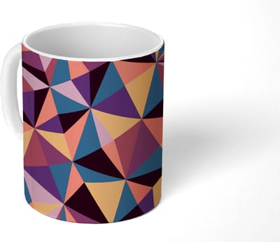 Mok - Koffiemok - Geometrie - 3D - Driehoek - Patronen - Mokken - 350 ML - Beker - Koffiemokken - Theemok