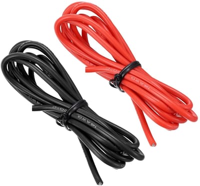 Elektrische draad - Siliconen kabel - Doe-het-zelf projecten - Hoge temperatuur bestendig - 2x 15 meter - Zwart en rood