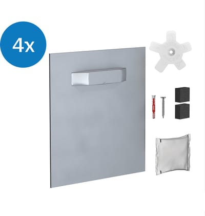 Ophangplaat voor foto op Aluminium / plexiglas / dibond - 100x100 mm 4kg - foto ophangsysteem zelfklevend - ophangsysteem foto op plexiglas / dibond / forex - set 4x Dibond Hanger 100x100mm 4kg - muurbeugel en accessoires