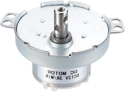 Langzaamloopmotor - DC motor - Display standaard - Hoog koppel - 3 rpm - Zilver