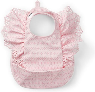 Elodie slab -Slabbetjes - Slabbertjes baby - Slab - Embroidery Anglaise Pink