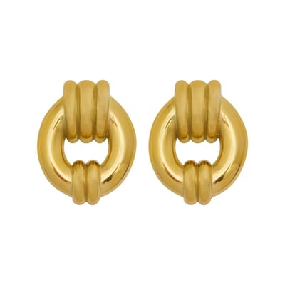Essenza Large Stud Earrings Gold