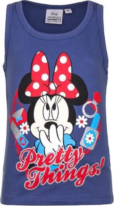 Mouwloos Minnie Mouse t-shirt blauw 128