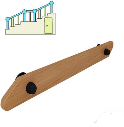 Houten Trapleuning - Muursteun Handgreep - Veilig Traplopen - Antislip Grip - 300cm Lengte - Natuurlijk Hout