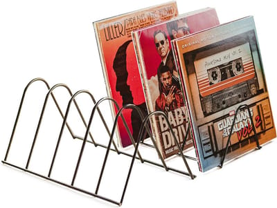Aura® Platenrek - lp opbergsysteem - Boekenrek - Zwart- ‎31x 18x 14 cm; 380 g