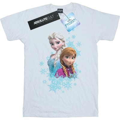 Disney Dames/Dames Frozen Elsa en Anna Zussen Katoenen Vriendje T-shirt (Wit)