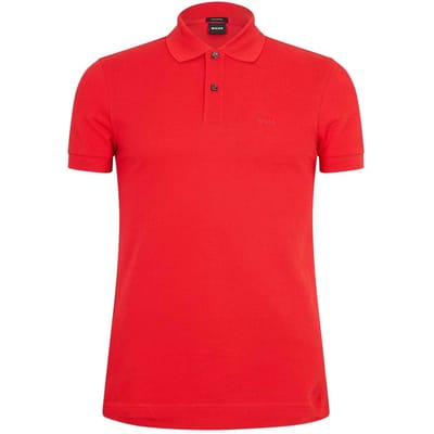 Boss Heren Firenze Katoenen Poloshirt (Helder rood)