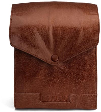 MUUD Betina XL Handgemaakt leren etui 19 x 15 cm