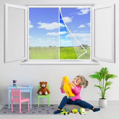 Magnetische Hordeur 180x200 cm met Sterk Gaas voor Balkon en Schuifdeuren