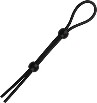 Verstelbare Lasso Cockring I Penisring I Cockring I Siliconen I Met 2 Verstelbare Ringen I 19 CM Diameter I Zwart