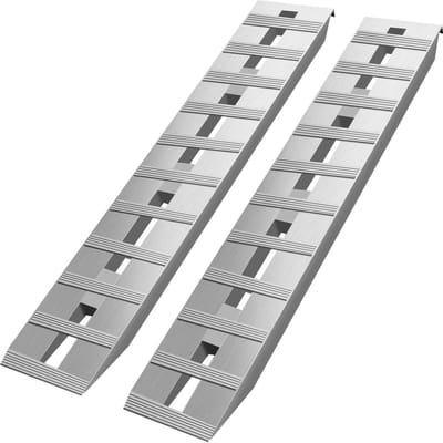 Rampes de remorque en aluminium 60'' X 12'' Capacité totale 6000 LBS Queue de castor Crochet d'extrémité Paire 2 Rampes