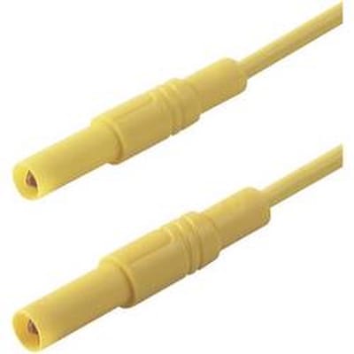 SKS Hirschmann MLS SIL GG 200/1 Veiligheidsmeetsnoer Banaanstekker 4 mm Banaanstekker 4 mm 2.00 m Geel 1 stuk(s)