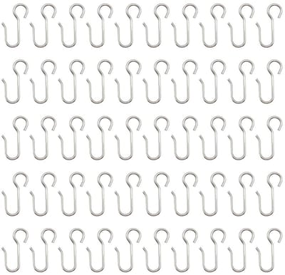 Dailygoods- Gordijnrailrol Stille Roller - Gordijnhaken - Gordijnhouder - Zwenkwiel - Roestvrij Staal - 50 Stuks 35 mm - Gordijnhaak