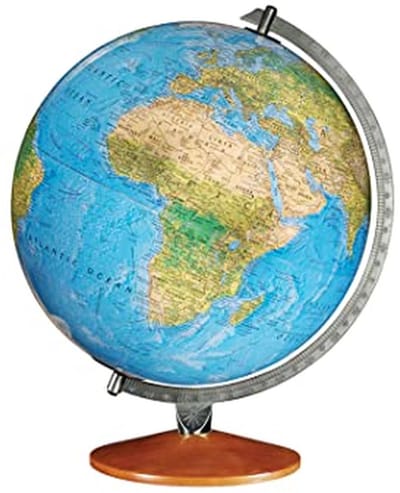 Wereldbol Met Blauw Design - Educatief Decoratief Voor Thuis Of Kantoor