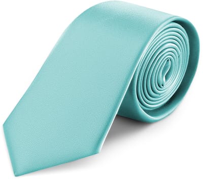 Babyblauwe Satijnen Stropdas van 8 cm