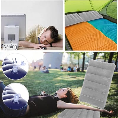 Opblaasbaar Kampeerkussen en Reiskussen - Comfortabel voor Auto, Strand en Outdoor - Set van 2