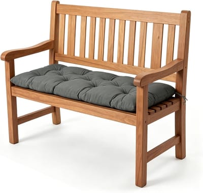Comfortabel en waterdicht bankkussen voor tuinbank, 100 x 50 cm, donkergrijs, ideaal voor binnen en buiten gebruik, versterkt en duurzaam