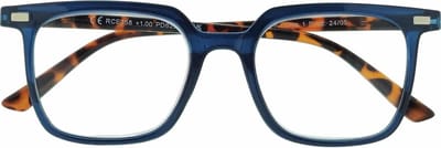 Noci Eyewear RCE358 leesbril Lucca +1.00 Rechthoekig montuur - Petrol blauw met tortoise poot
